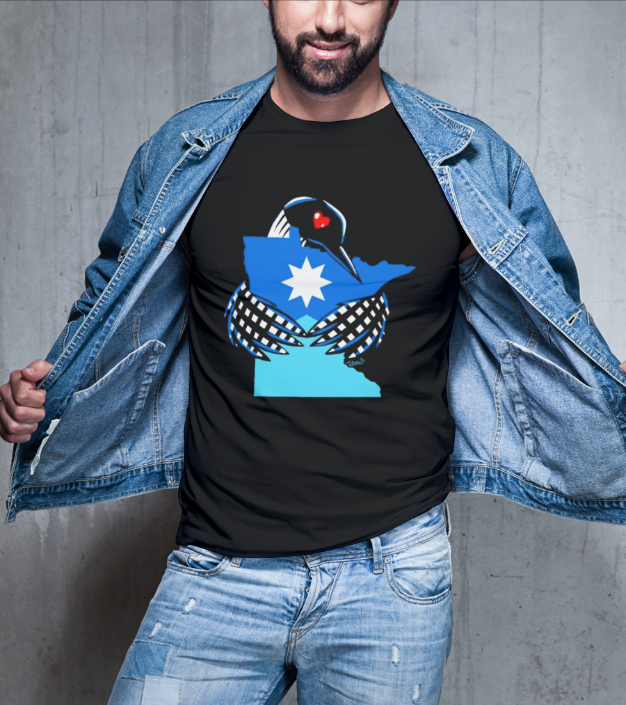 Loon I Love Minnesota Star Symbol Blue T-Shirt