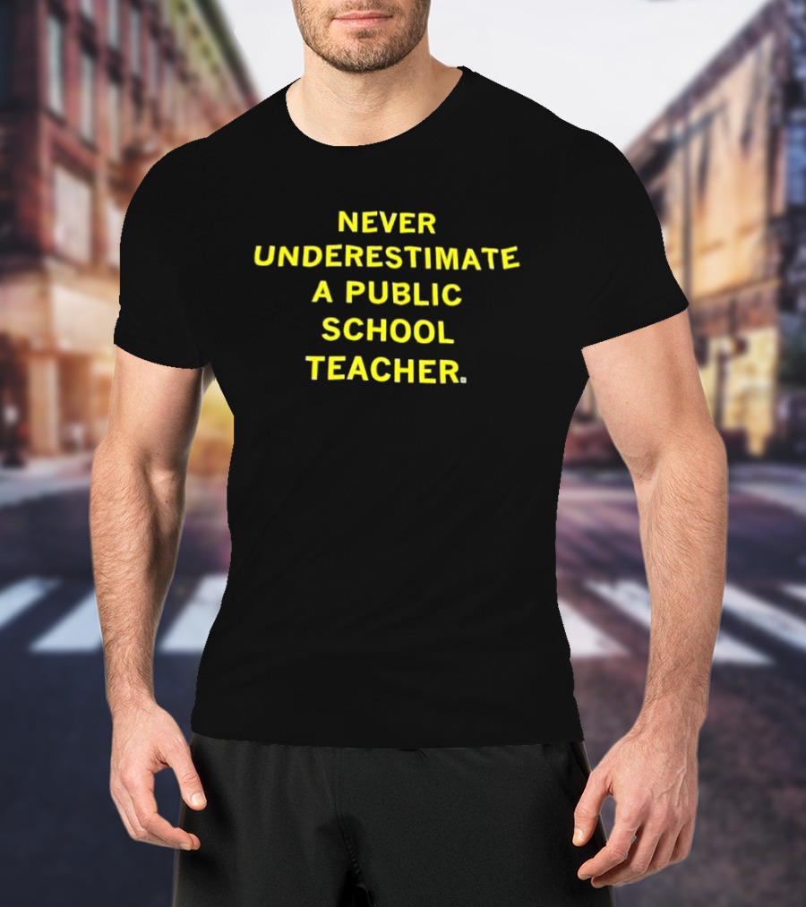Never Underestimate A Public School Teacher Powerful Message T-Shirt