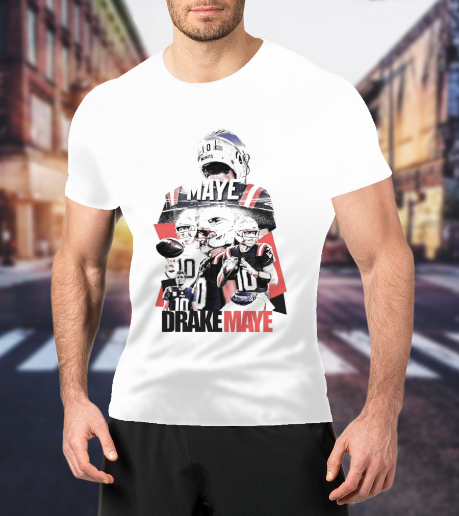Drake Maye New England Patriots Number 10 Patriots Football Player T-Shirt