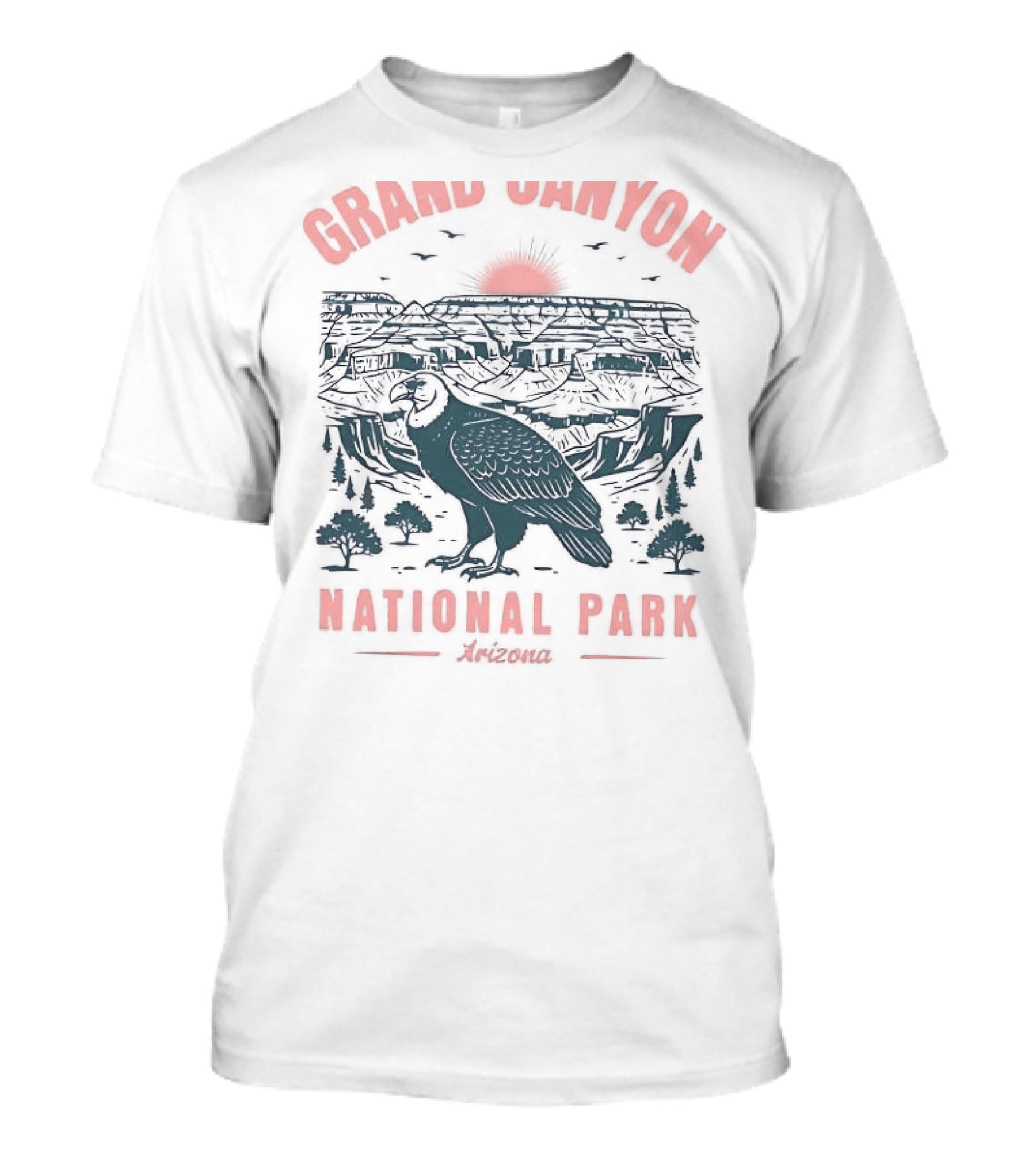 Grand Canyon National Park Arizona Vulture Sunset Scene T-Shirt