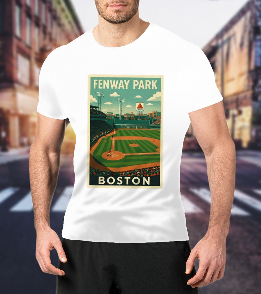 Boston Red Sox Fenway Park Stadium CITGO Sign Baseball Boston T-Shirt