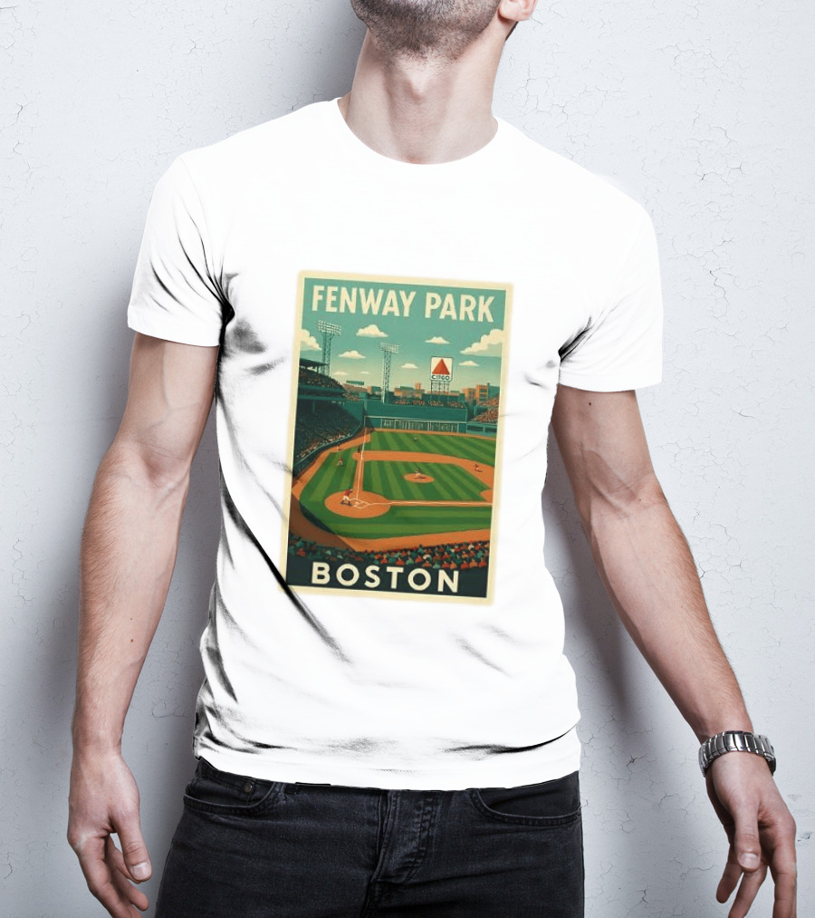 Boston Red Sox Fenway Park Stadium CITGO Sign Baseball Boston T-Shirt
