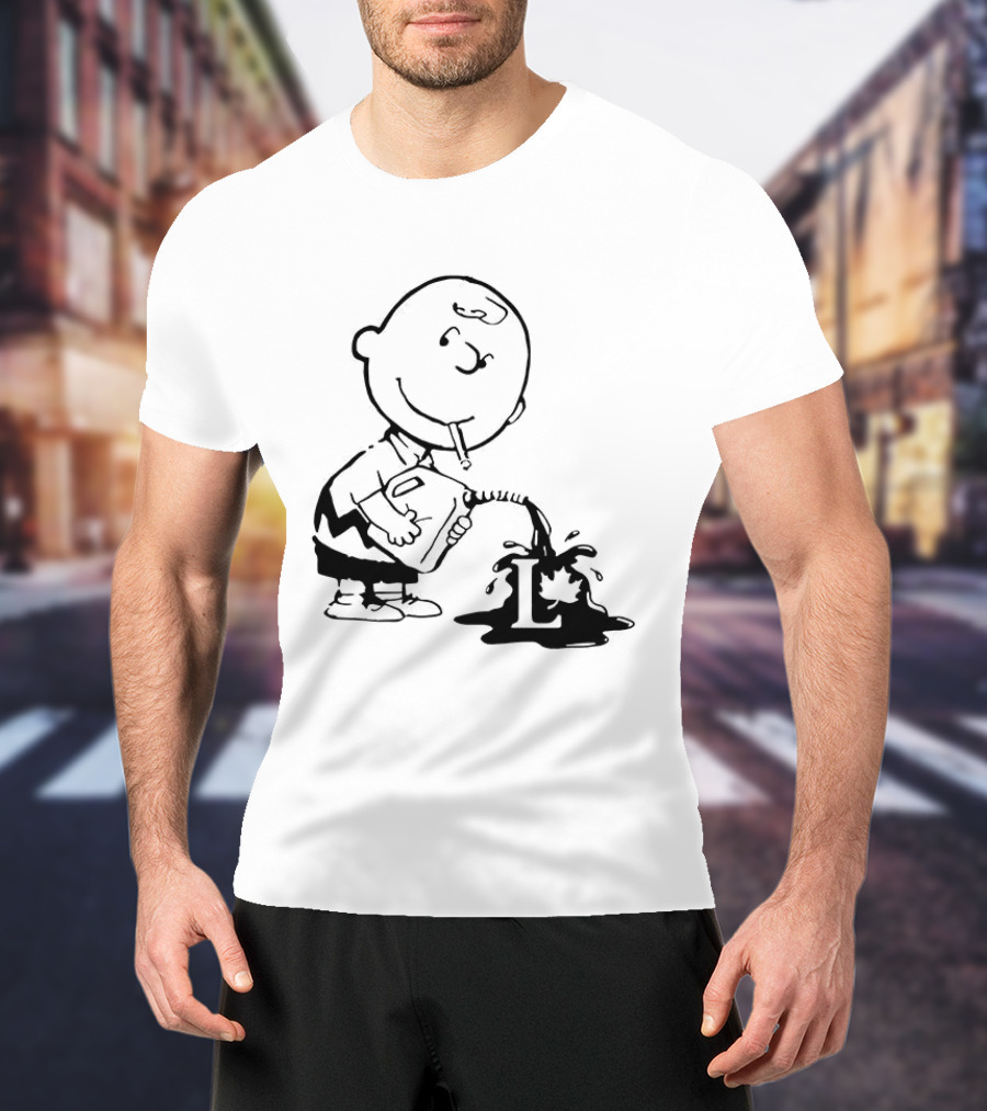 Charlie Brown Watering Flower Political Cartoon T-Shirt