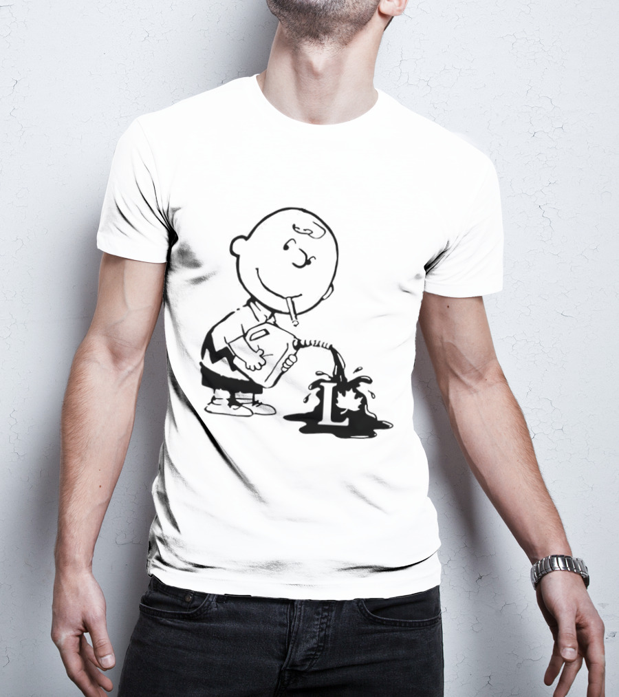 Charlie Brown Watering Flower Political Cartoon T-Shirt