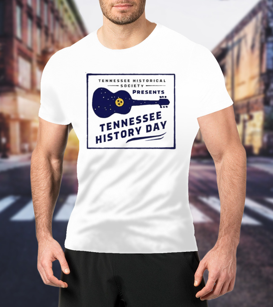 Tennessee Historical Society Presents Tennessee History Day Guitar T-Shirt