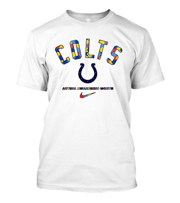 Indianapolis Colts Autism Awareness Month Puzzle T-Shirt