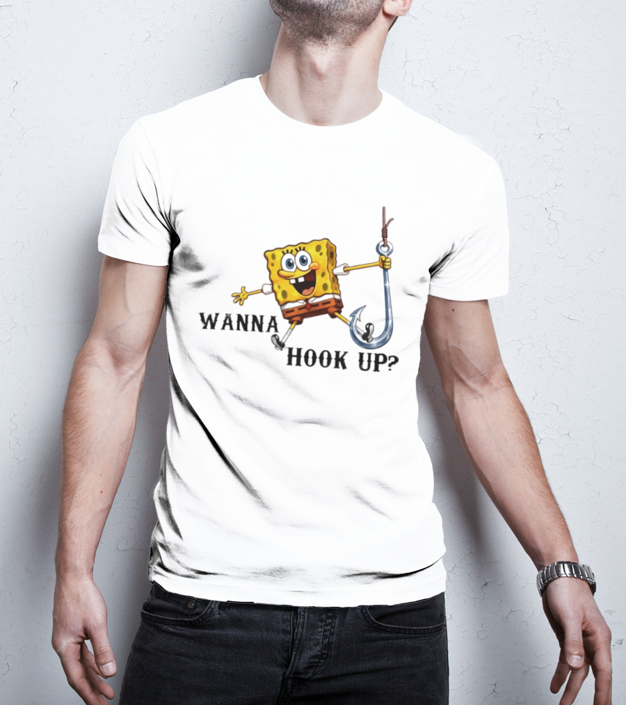 SpongeBob SquarePants Wanna Hook Up Funny Hook Adventure T-Shirt