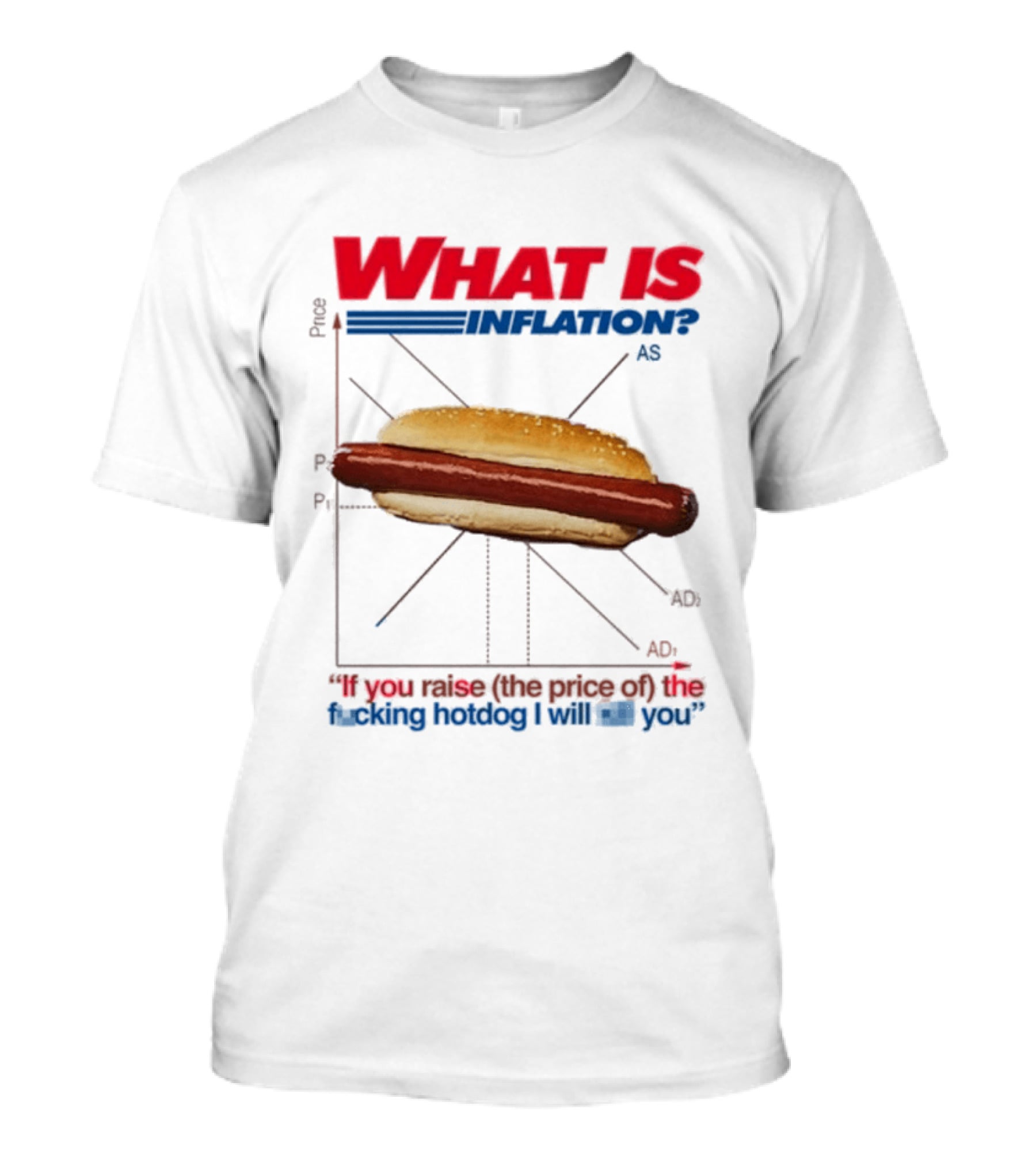 What Is Inflation Hot Dog Graph AS AD Humor T-Shirt