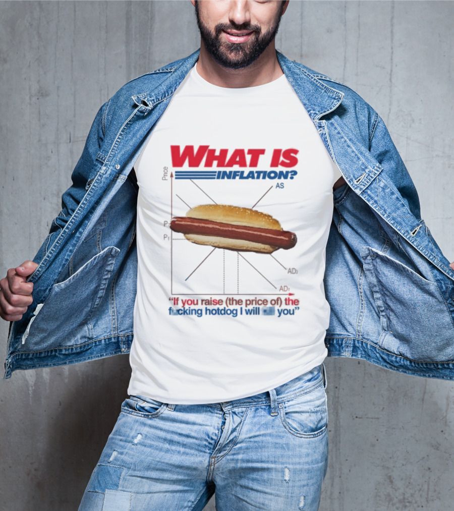 What Is Inflation Hot Dog Graph AS AD Humor T-Shirt