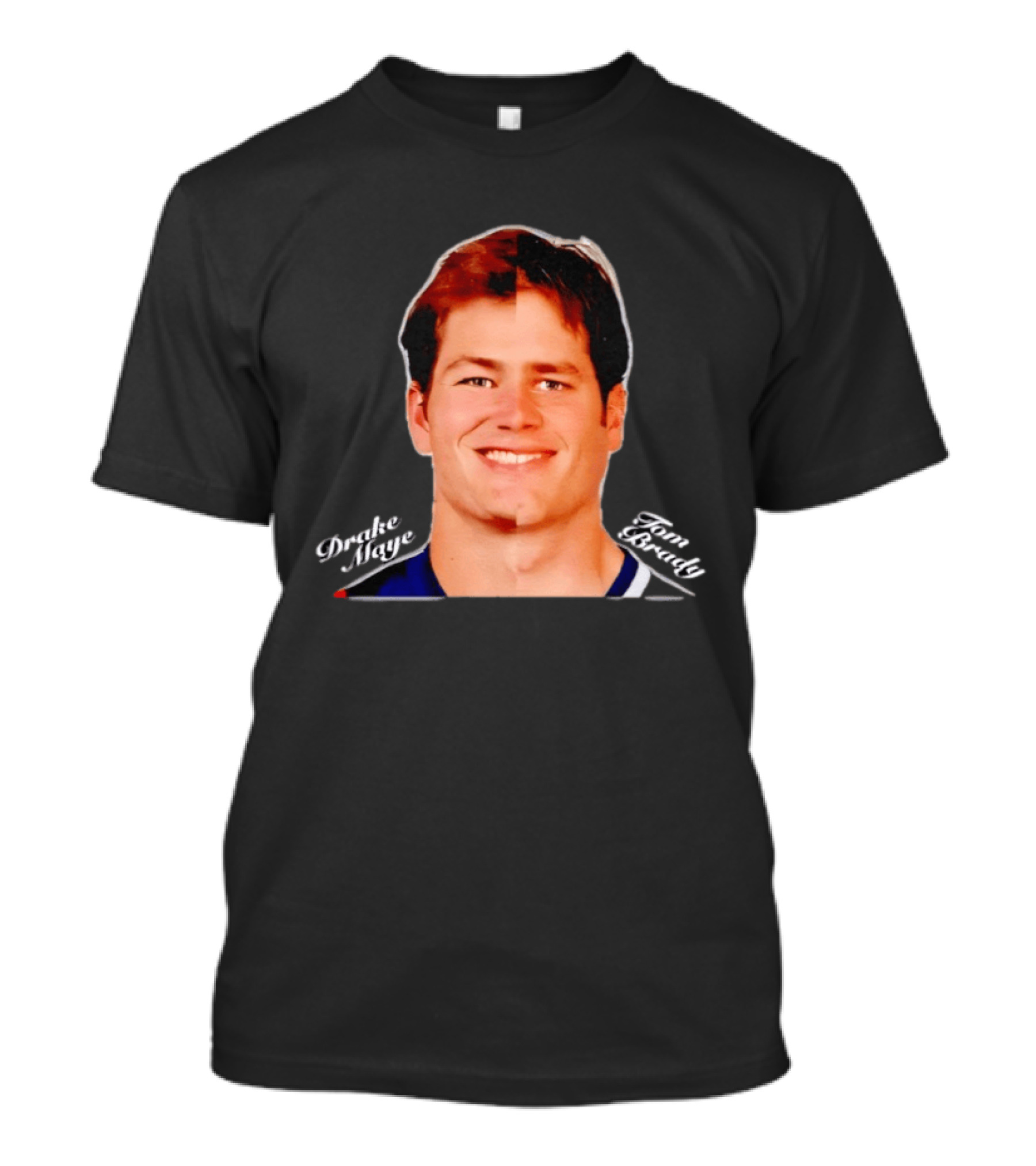 Drake Maye Tom Brady Face Mashup T-Shirt