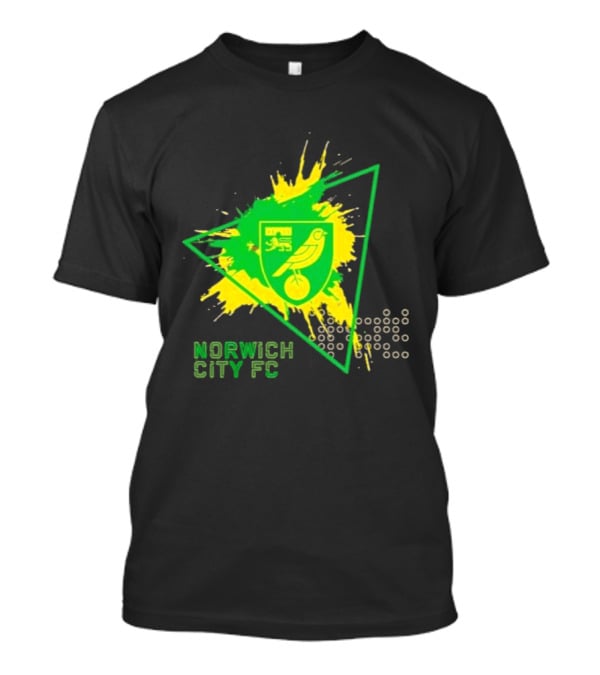Norwich City FC Junior Crest Splash Triangle T-Shirt