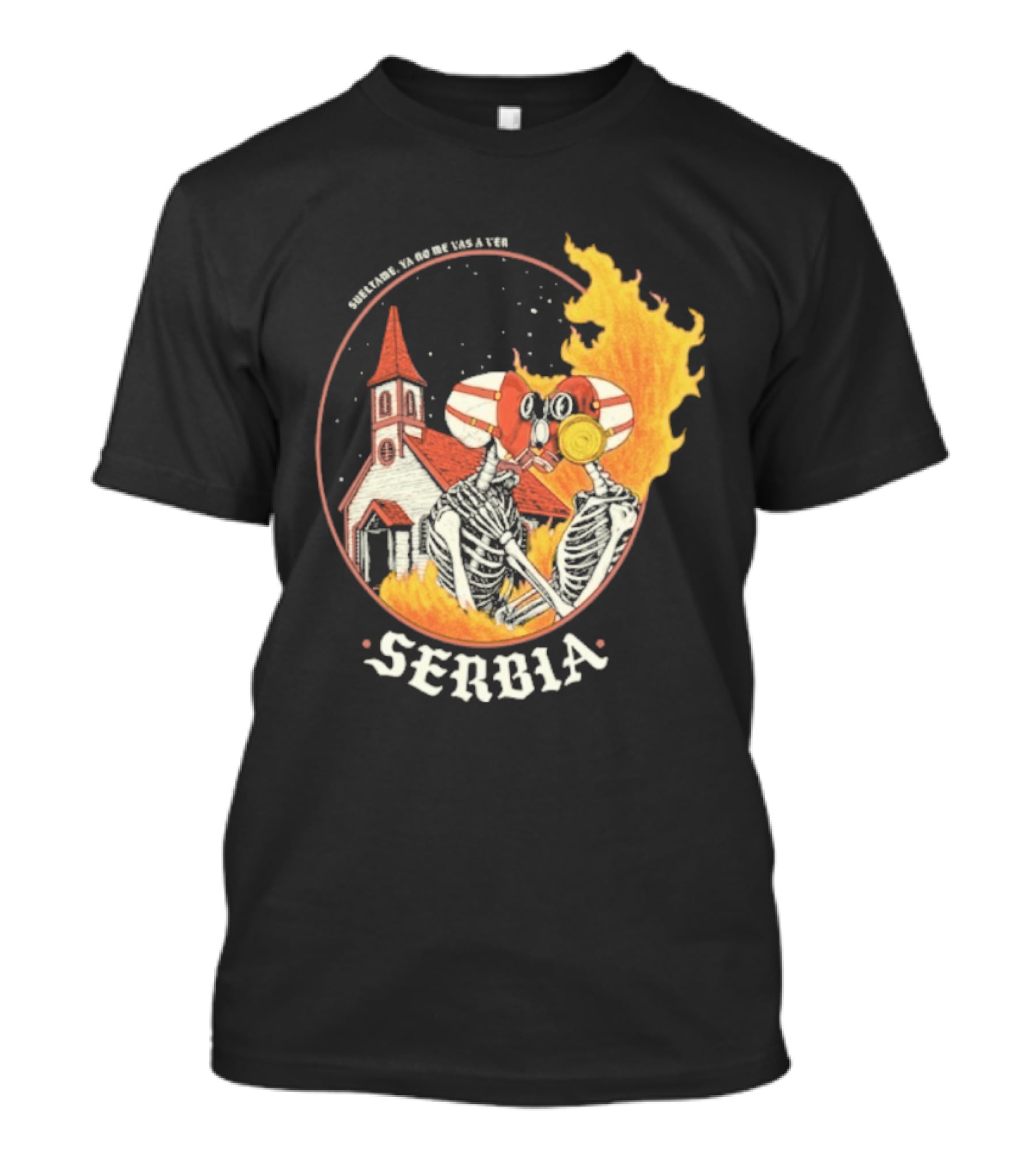 Amor De Verano Sueltame 2026 Serbia Church Fire T-Shirt