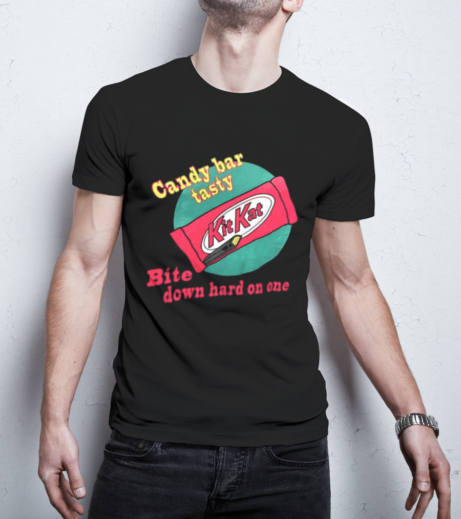 Candy Bar Tasty KitKat Bite Down Hard On One T-Shirt