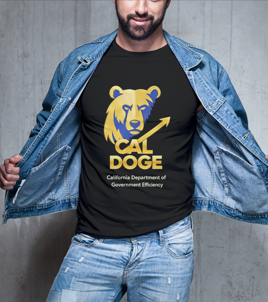 CAL DOGE California Department Of Government Efficiency Bear Arrow T-Shirt