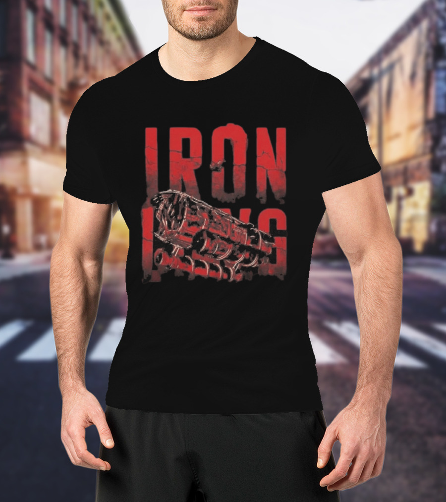 Iron Lung Distressed Red Text With Mechanical T-Shirt