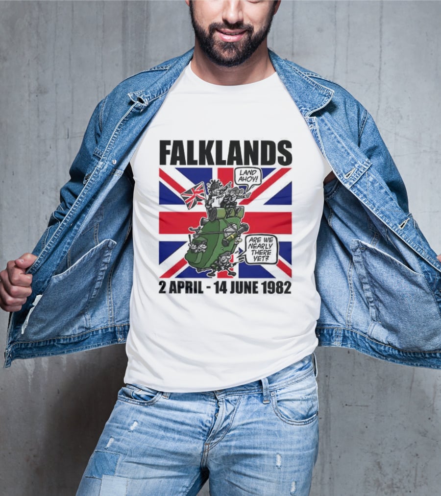 Falklands Tank British Flag 2 April 14 June 1982 T-Shirt