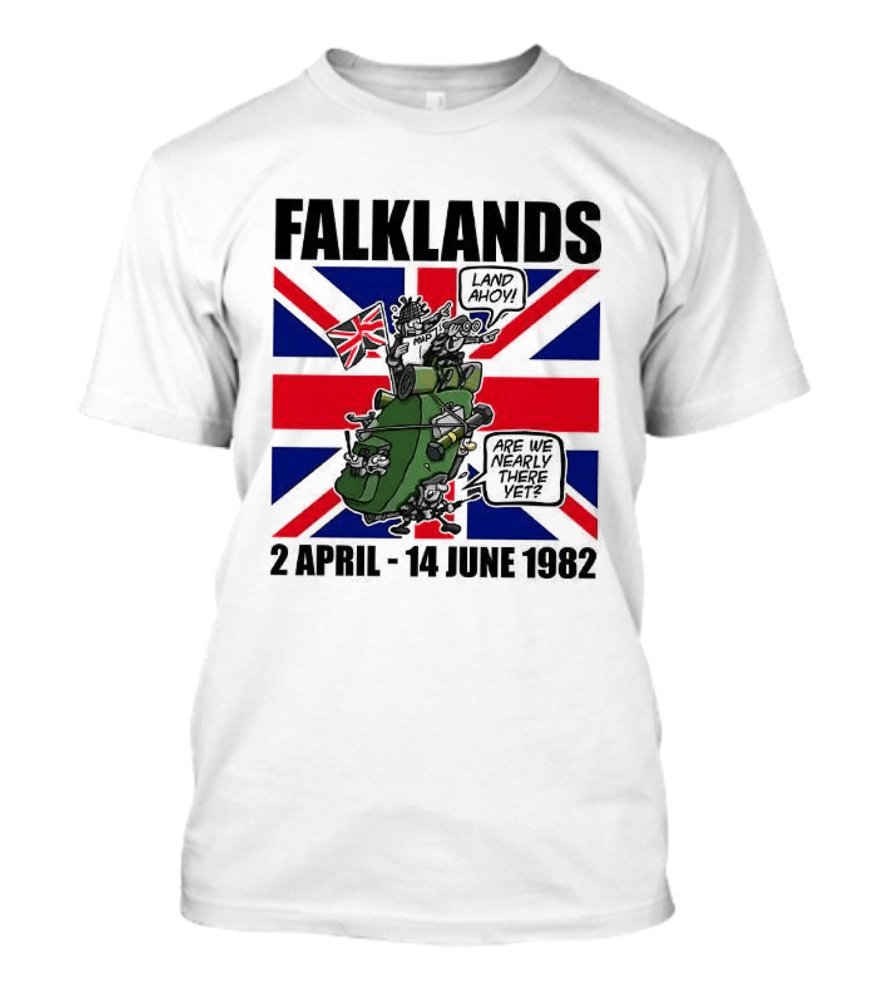 Falklands War 2 April 14 June 1982 Union Jack Tank T-Shirt