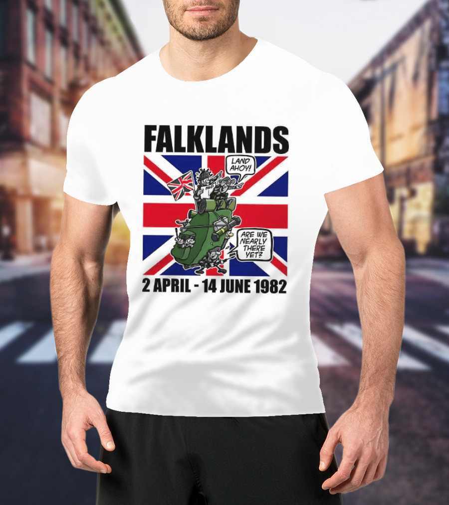 Falklands War 2 April 14 June 1982 Union Jack Tank T-Shirt