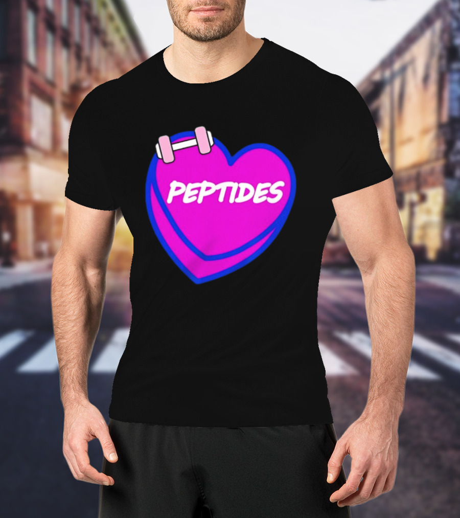 Valentines Day Sweet Hearts Love Peptides Candy Workout T-Shirt