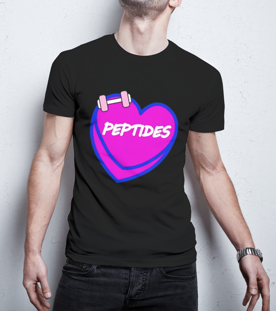 Valentines Day Sweet Hearts Love Peptides Candy Workout T-Shirt