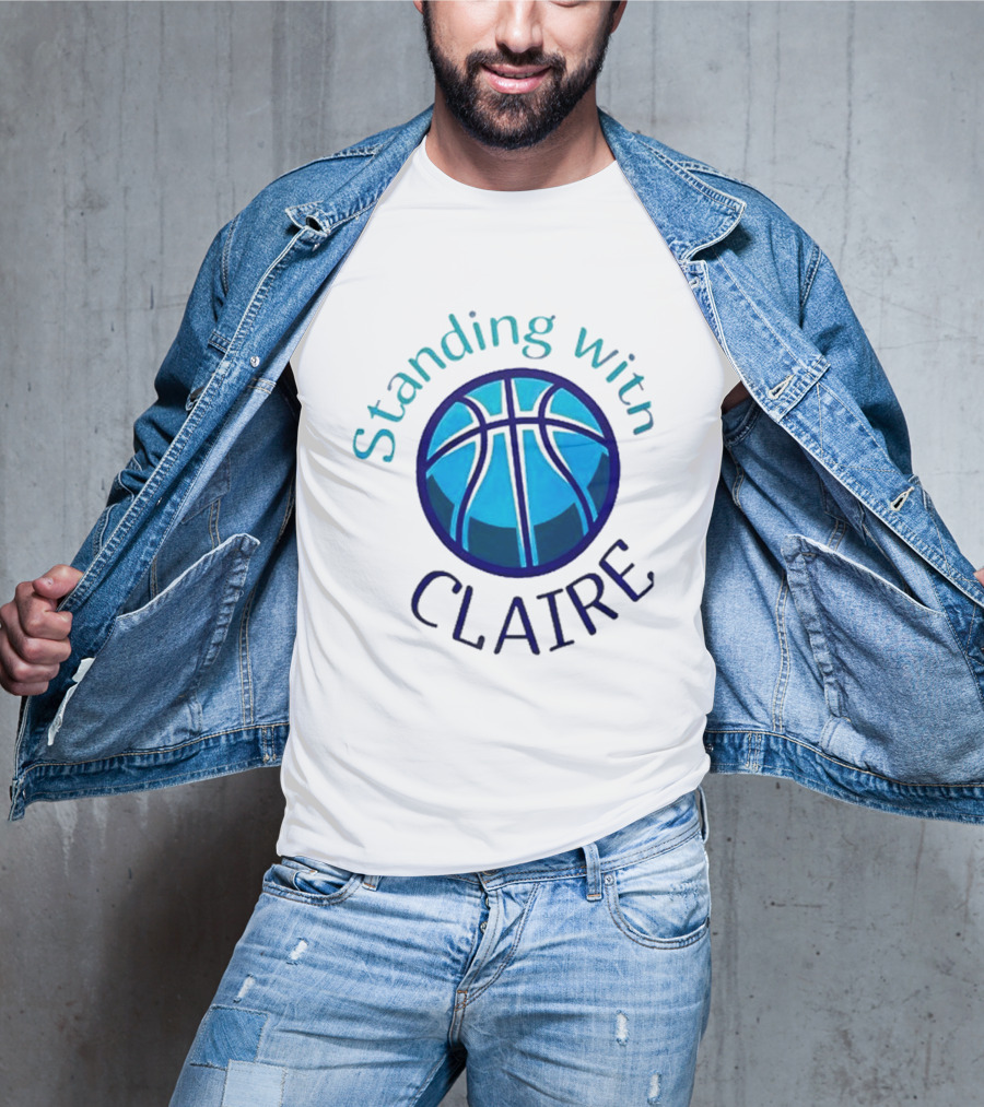 Standing With Claire Basketball Support T-Shirt