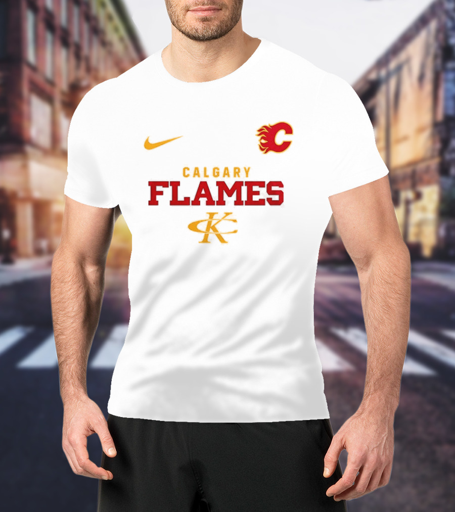 Calgary Flames Kenny Chesney No Shoes Nation Tour Nike Collaboration T-Shirt