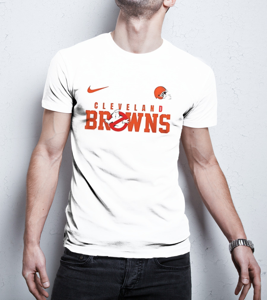 Cleveland Browns Ghostbusters Nike Collaboration Who Ya Gonna Call T-Shirt