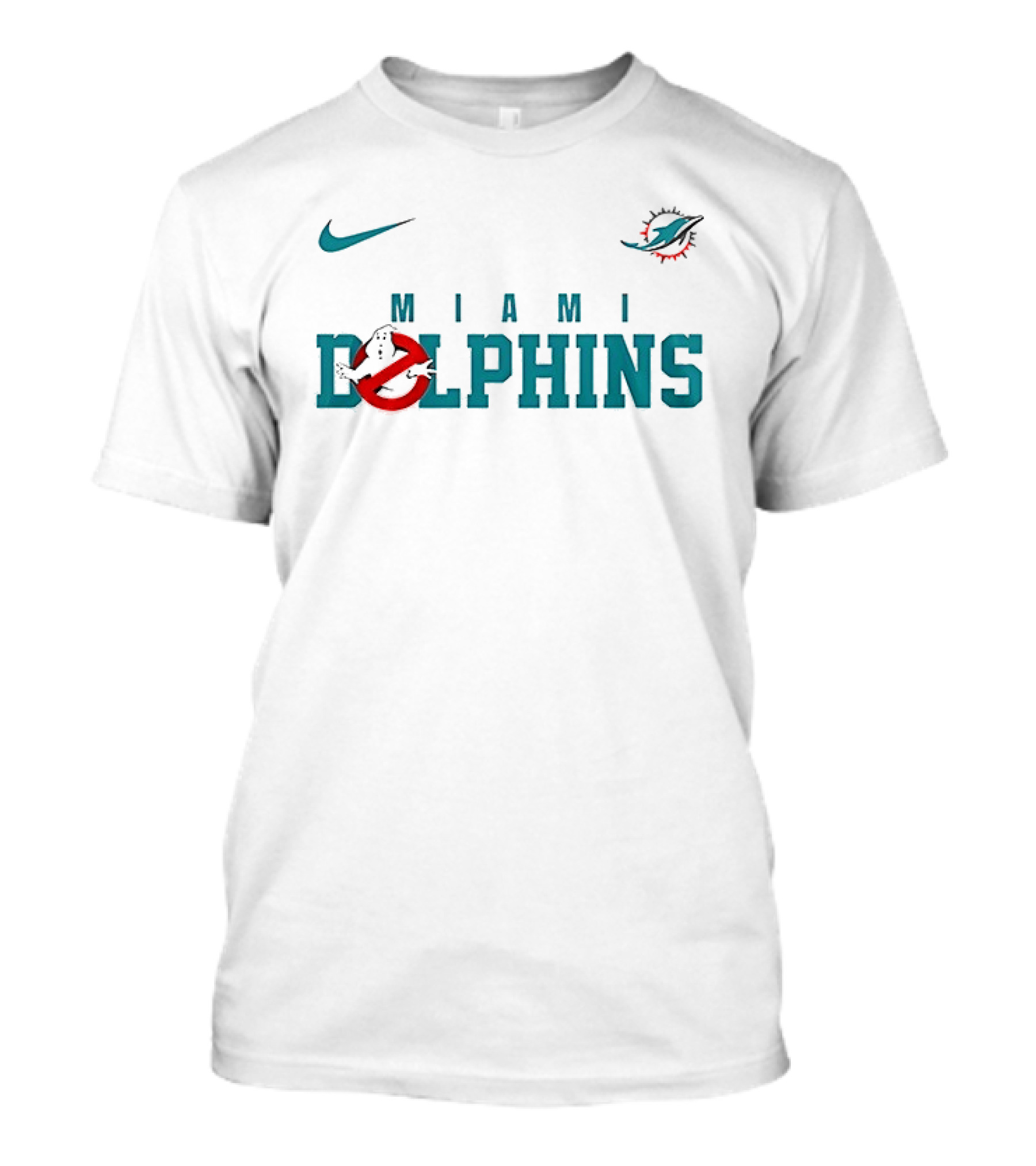 Nike Miami Dolphins Ghostbusters Who Ya Gonna Call Collaboration T-Shirt