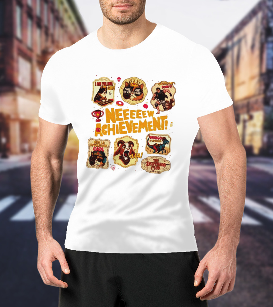 Neeeeew Achievement Viva La Revolucion Carl Goddamnit Donut Mongo The Desperado Club T-Shirt