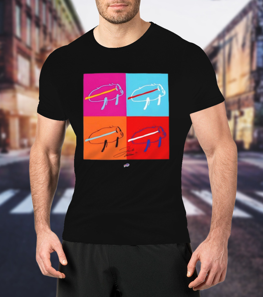 New Era Buffalo Bills Multi Color Billustration Pop T-Shirt