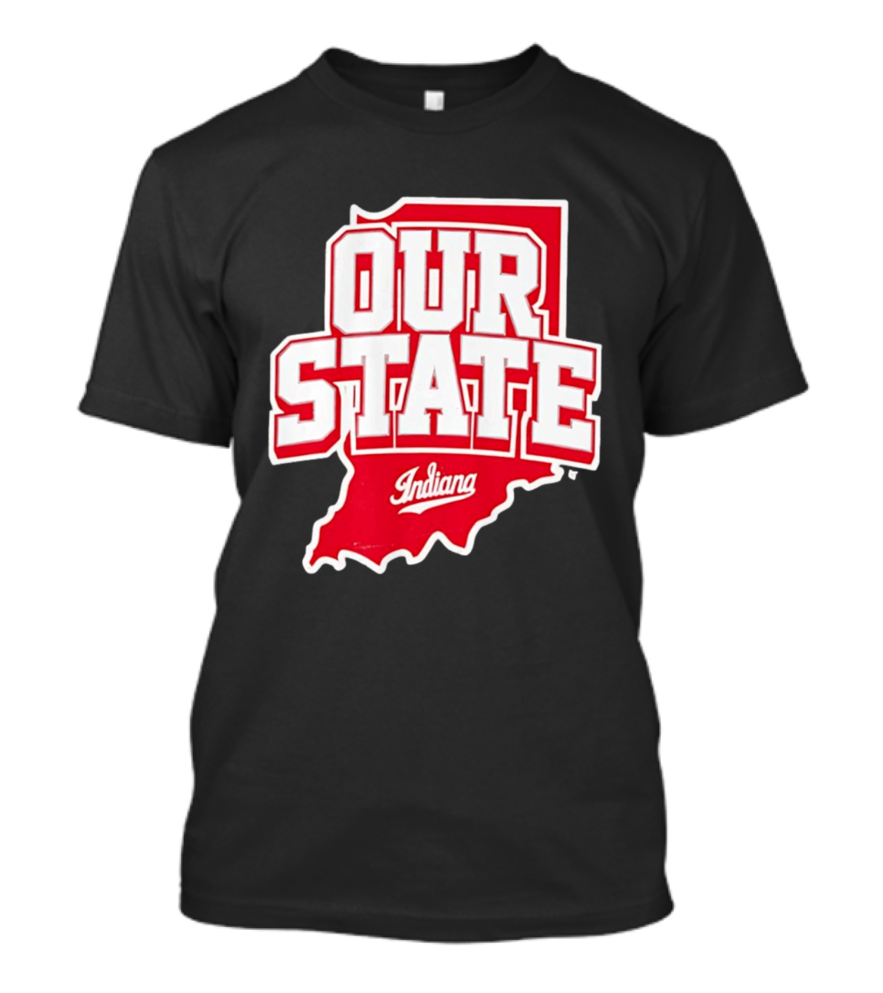 Our State Indiana Red Map College Sports Indiana T-Shirt