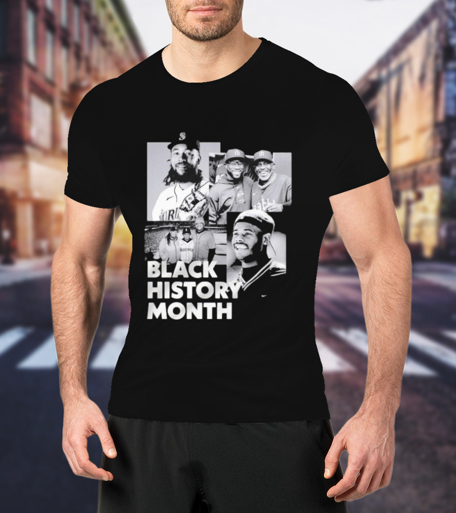 Seattle Mariners Ken Griffey Jr Black History Month Celebration T-Shirt