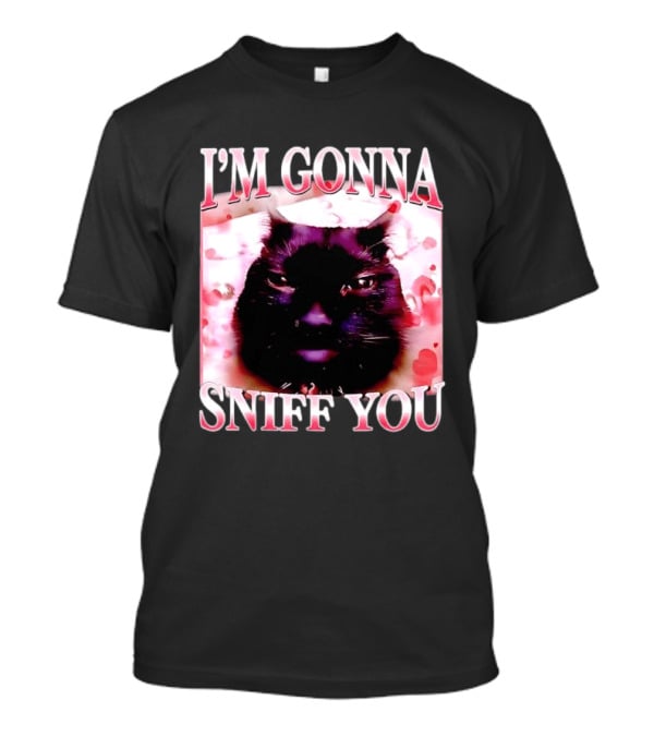 I'm Gonna Sniff You Cat Meme Valentine Aesthetic T-Shirt
