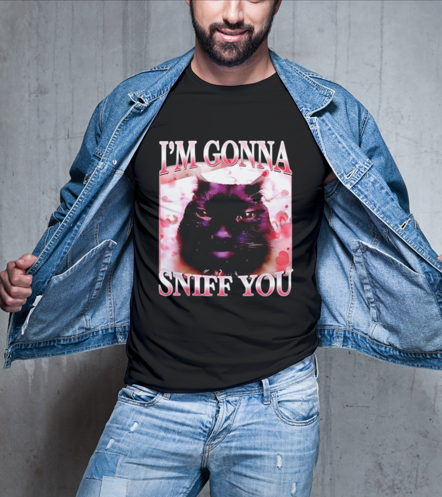 I'm Gonna Sniff You Cat Meme Valentine Aesthetic T-Shirt