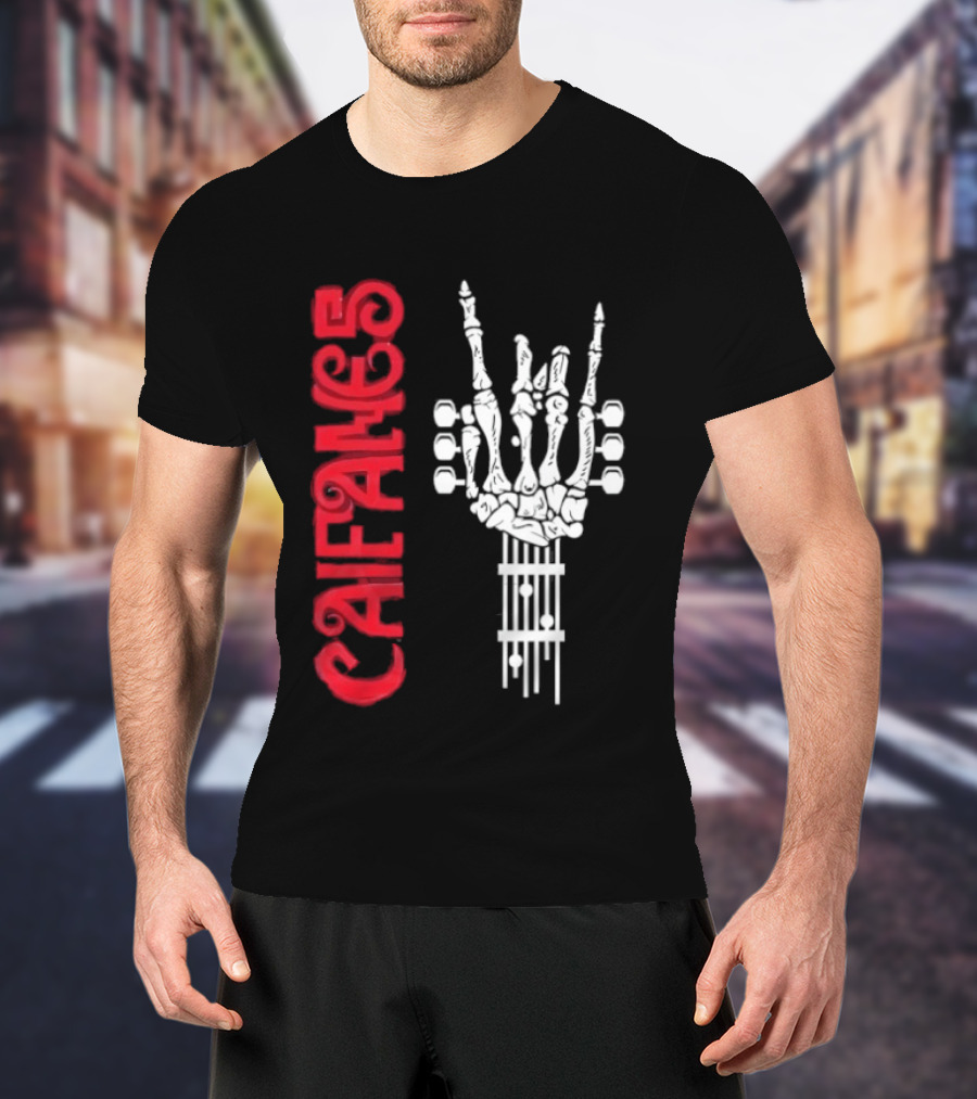 CAIFANES Skull Guitar Rock Silence T-Shirt