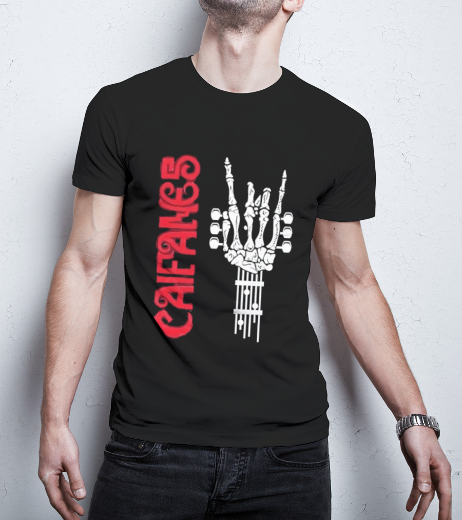 CAIFANES Skull Guitar Rock Silence T-Shirt