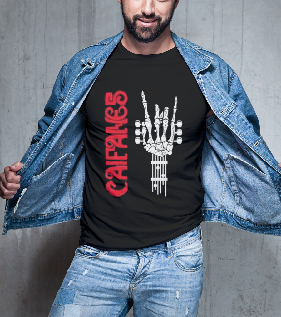 CAIFANES Skull Guitar Rock Silence T-Shirt