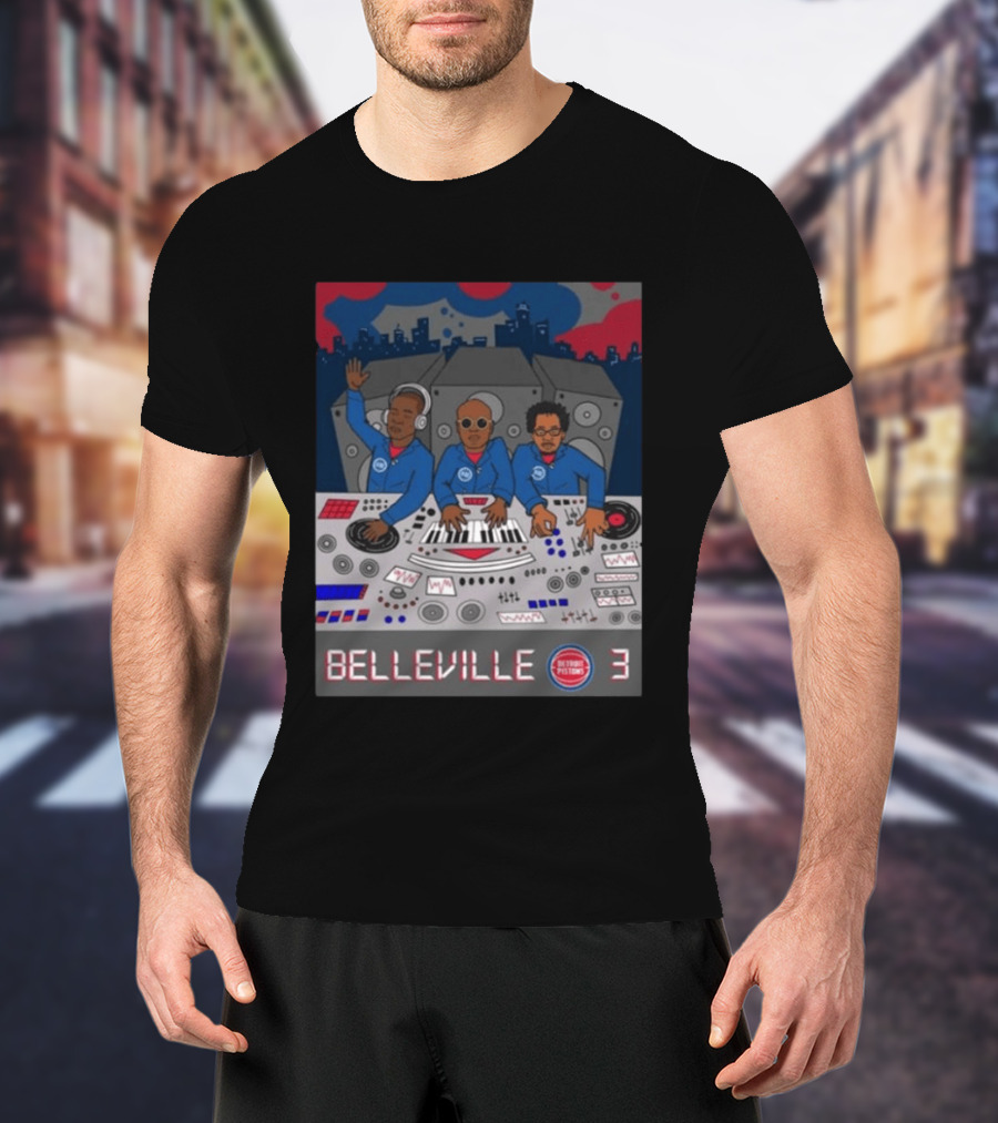 Belleville 3 Detroit Pistons Music T-Shirt