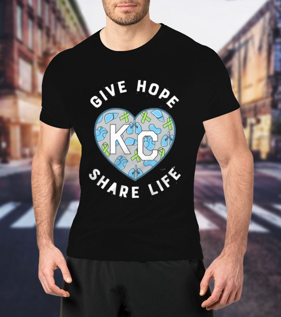 Midwest Transplant 2026 KC Heart Give Hope Share Life T-Shirt