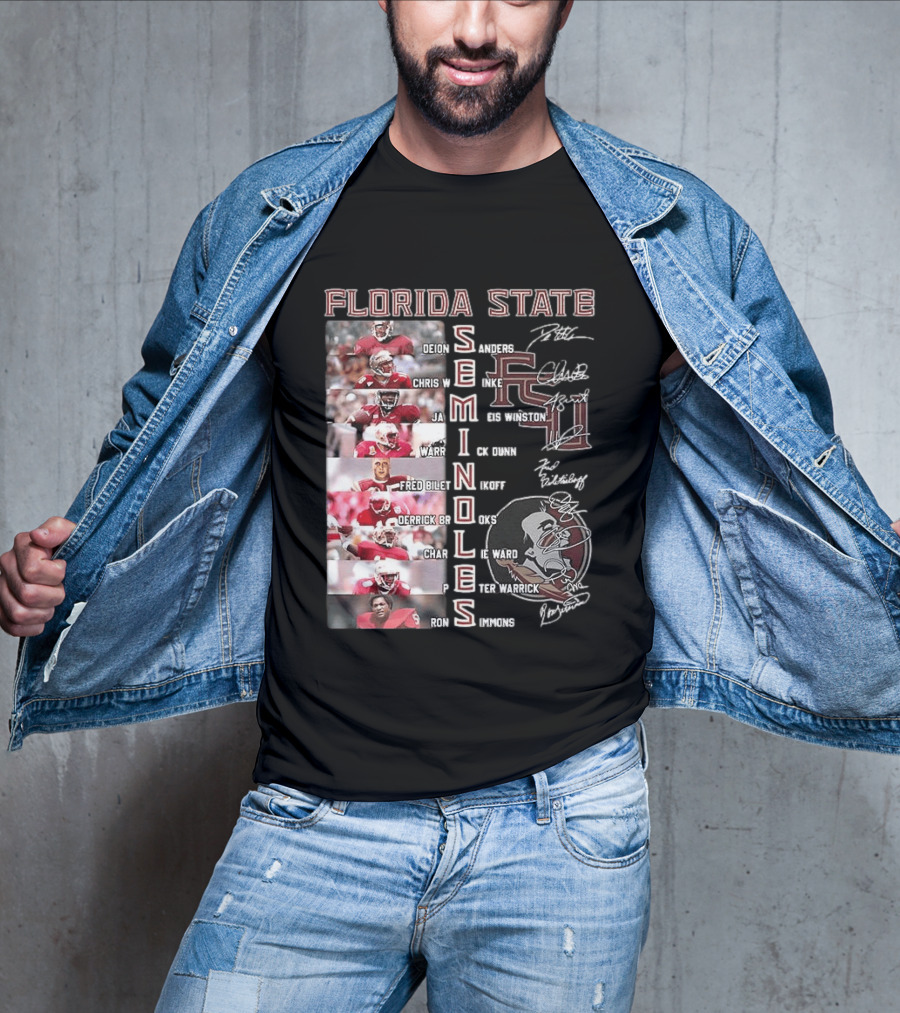 FSU Seminoles Football Player College Name And Thank You For The Memories T-Shirt