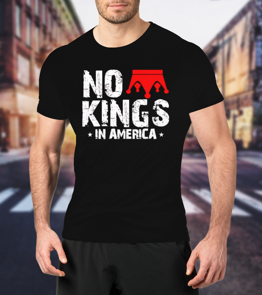 No Kings In America Red Crown T-Shirt