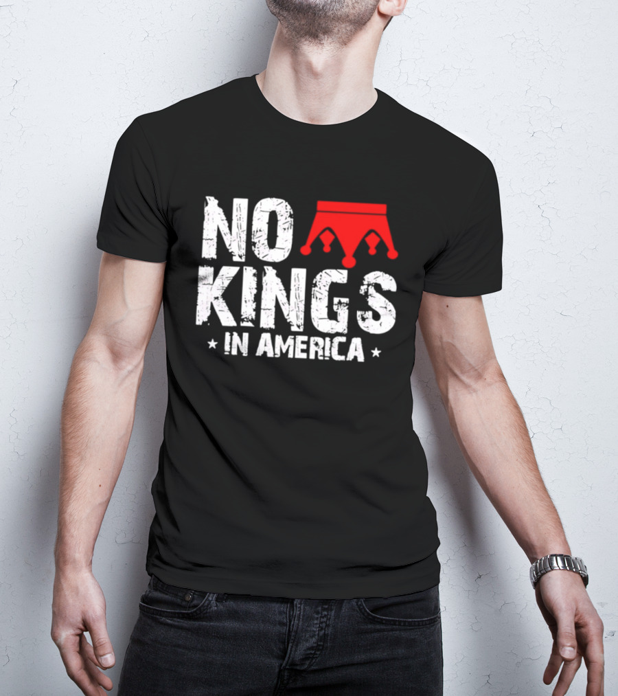 No Kings In America Red Crown T-Shirt