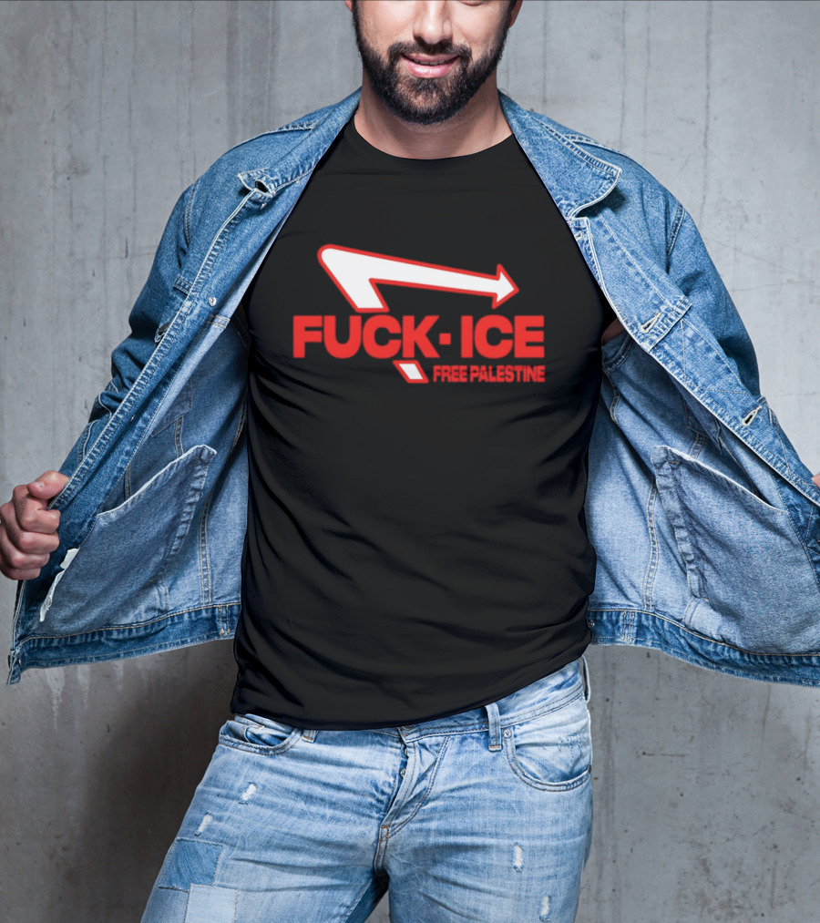 Fuck Ice Free Palestine Melt Ice T-Shirt