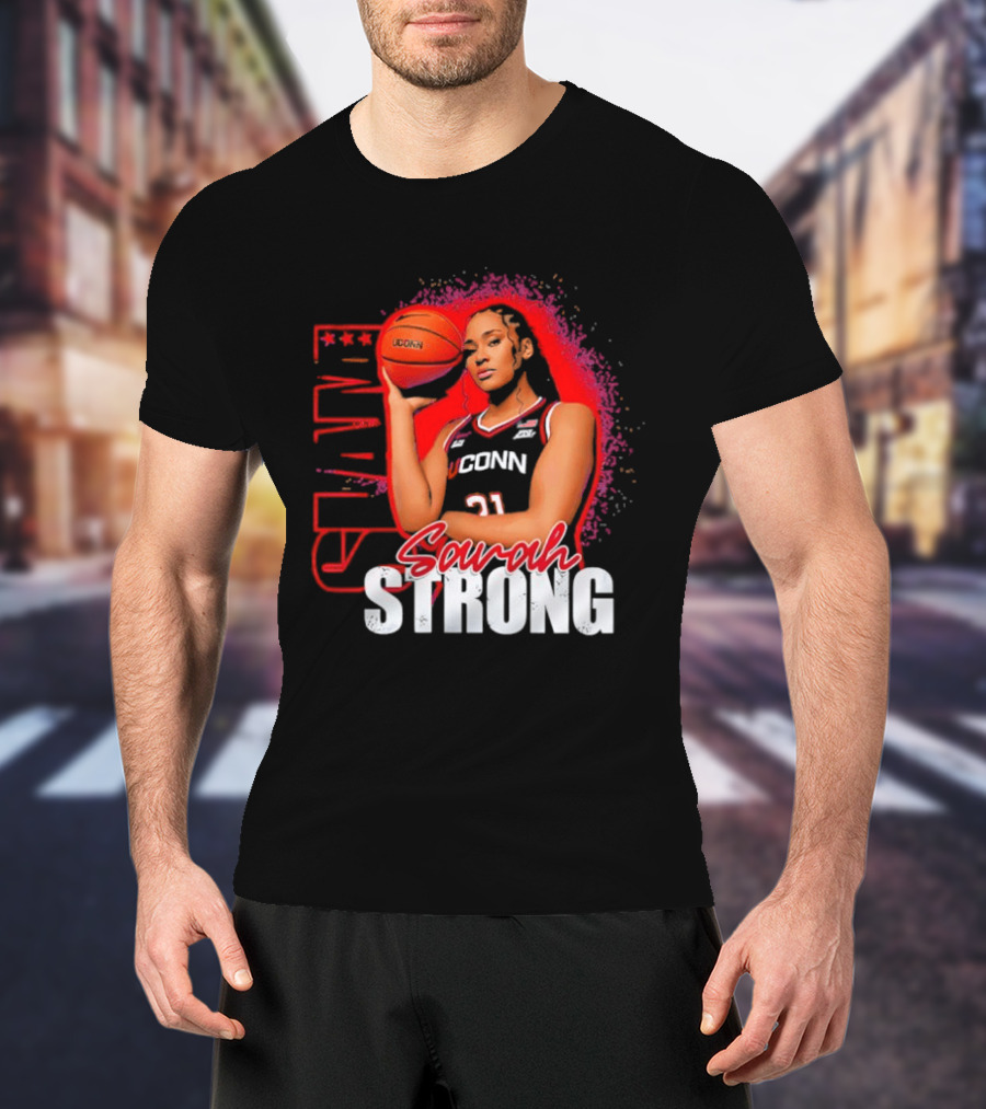 SLAM Sarah Strong #21 UConn Huskies Basketball Star T-Shirt