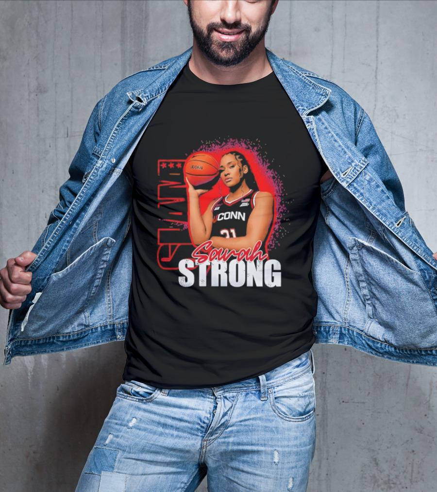 SLAM Sarah Strong #21 UConn Huskies Basketball Star T-Shirt