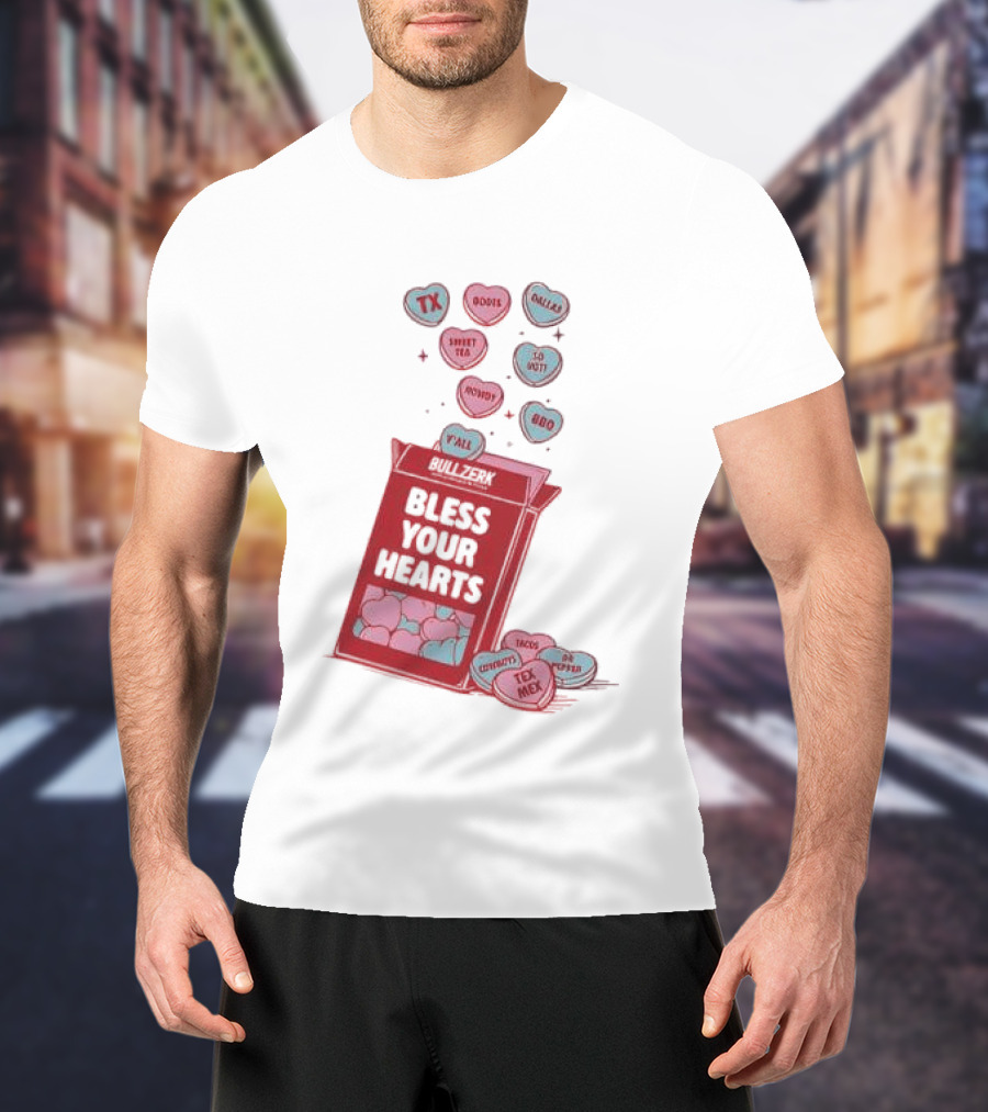 Bless Your Hearts Y'all Texas BBQ Tacos Tex Mex Rodeo Cowboys Sweet Tea Country T-Shirt