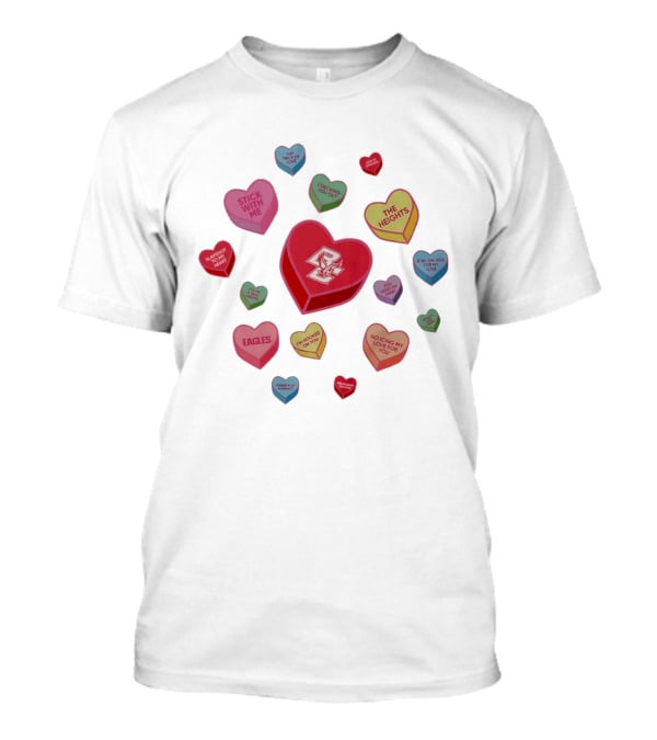 Boston College Eagles Valentine's Day Hearts Sweet Talk Collection T-Shirt