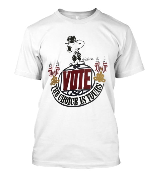 Snoopy Vote The Choice Is Yours Schulz Patriotic T-Shirt