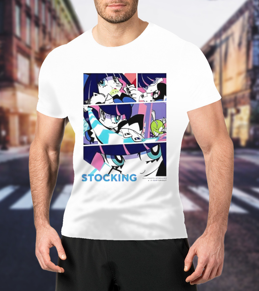 Panty & Stocking With Garterbelt Anime Stocking Anarchy Comic Strip T-Shirt