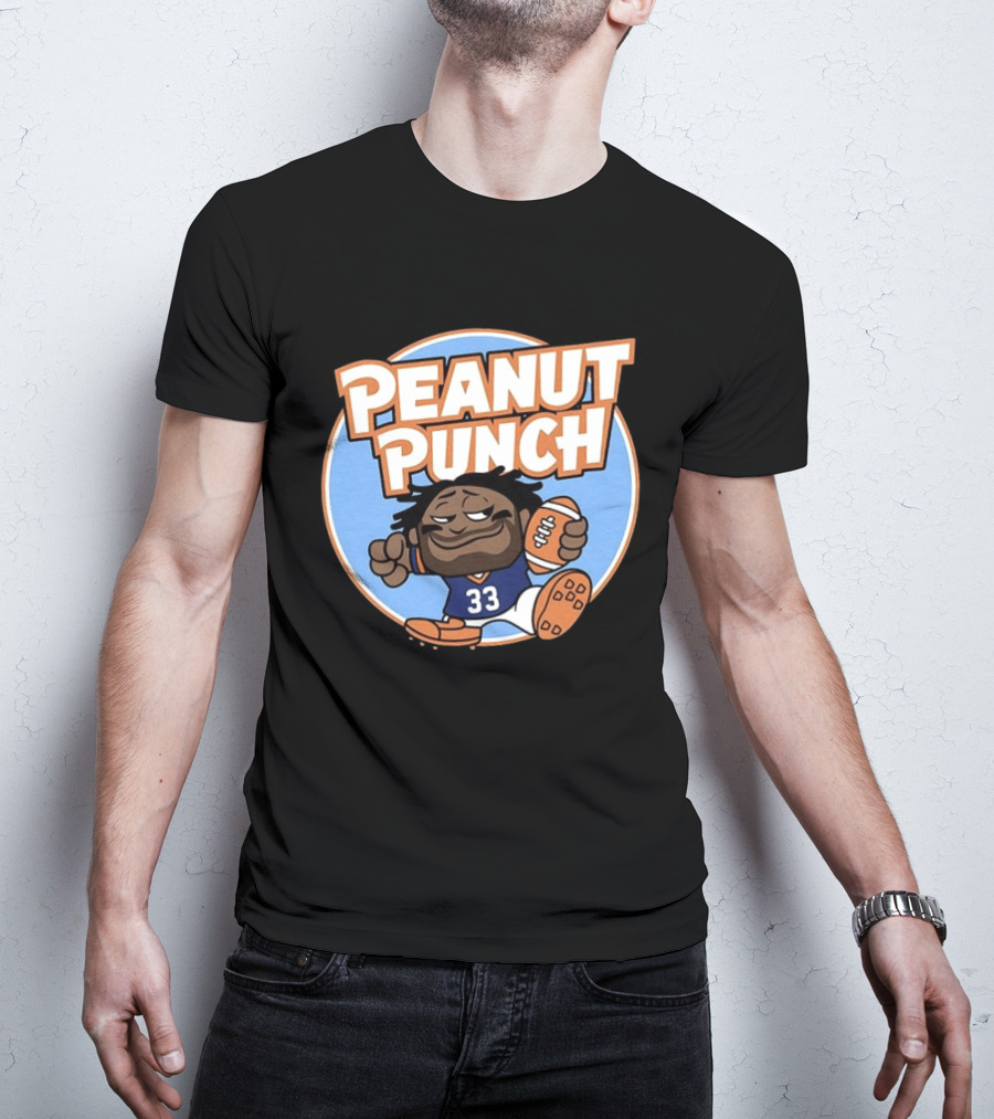 Peanut Punch Charles Tillman Chicago Bears Number 33 Cartoon T-Shirt